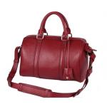 Boston Style Genuine Leather Handbag Shoulder Bag Small  only: wine red, black,blue