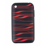 Silicone Back Cover for iPhone- Red & Black Laser Engraved Design  // item will no longer be available for sale starting on 6 Ju