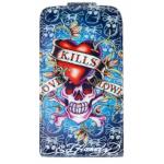 Leather Folding Case for iPhone 3G/3GS- Love Kills Pattern // item will no longer be available for sale starting on 6 June 2010