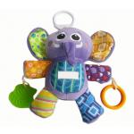 Purple Elephant Pram Cot Toy