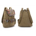 Women&#039;s Bag Fashion National Trend Vintage Print Canvas Backpack Travel						