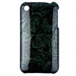 Dark Green Wave Design Hard Plastic Back Shield for iPhone   //   This items will no longer be available for sale starting on 6 