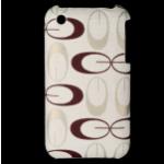 Brown Circles Design Hard Leatheroid Backside Cover for i-Phone // item will no longer be available for sale starting on 6 June 