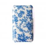 Back Cover For iPhone 3G/3GS- Chinese Blue Flower Design